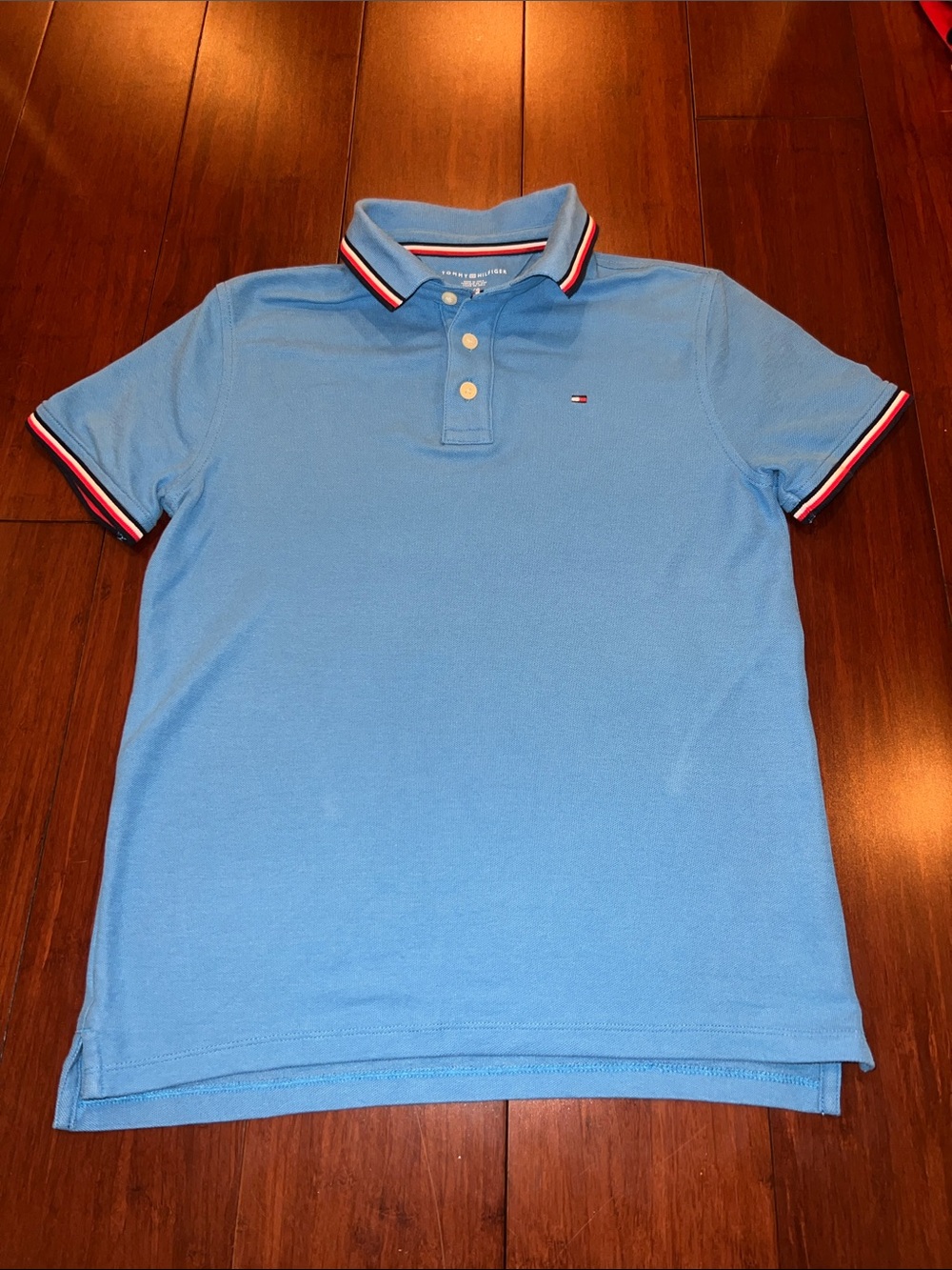 Tommy Hilfiger Light Blue kids polo size large 12/14